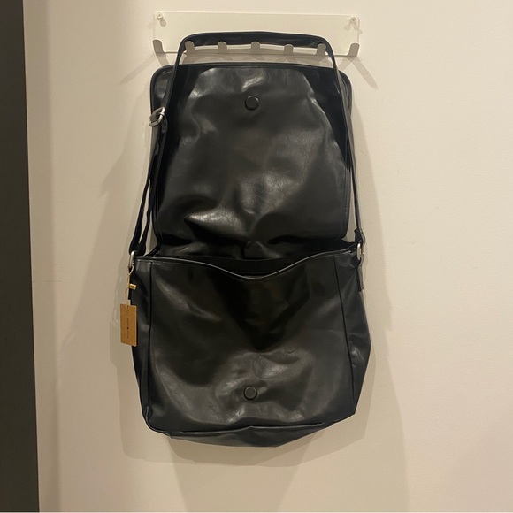 Brandy Melville Bags Brandy Melville Black Leather Messenger Bag